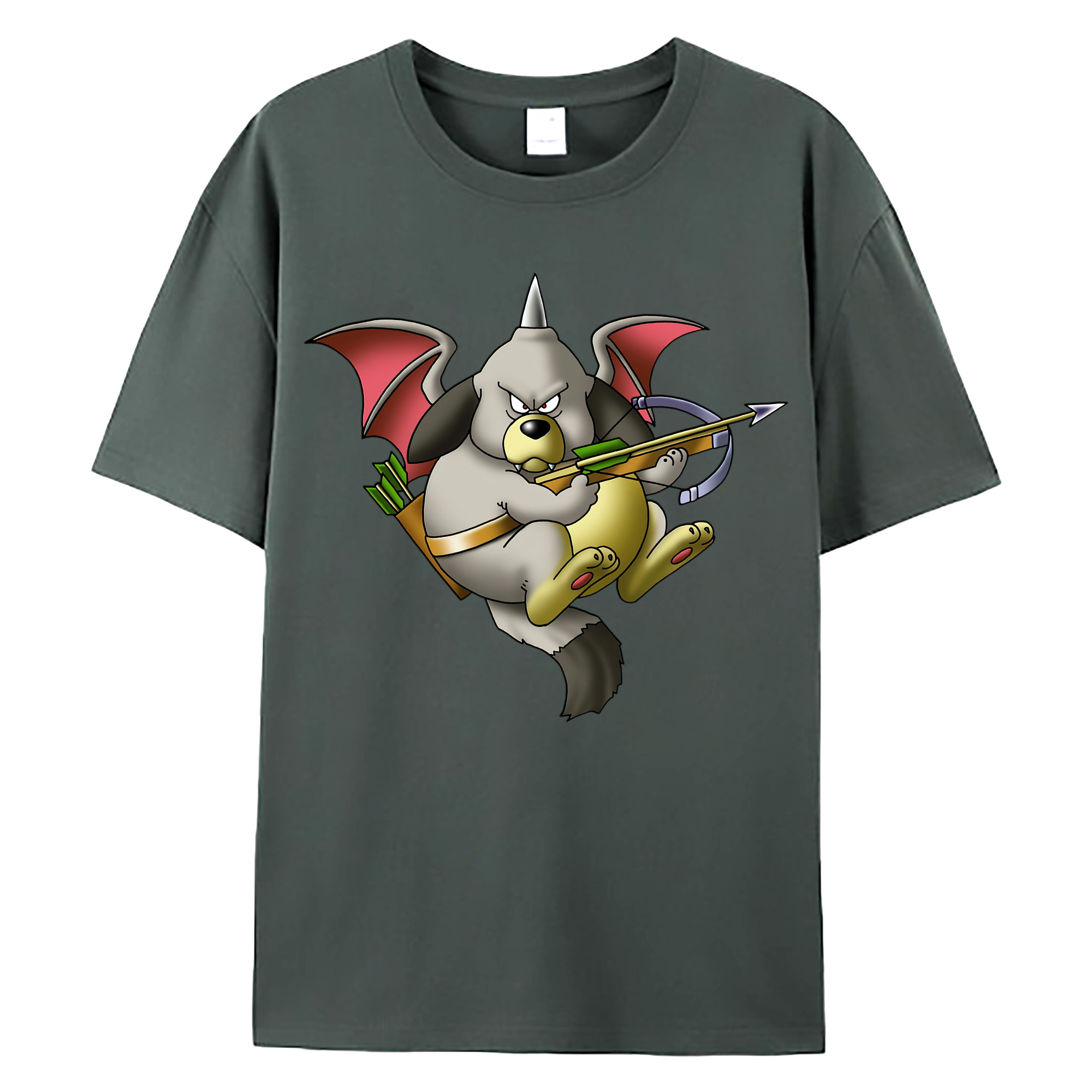 （画像用） ドラゴンクエスト Doragon Kuesuto Dragon Quest 綿100％ メンズ半袖Tシャツ｜肌触りやわらか＆通気性